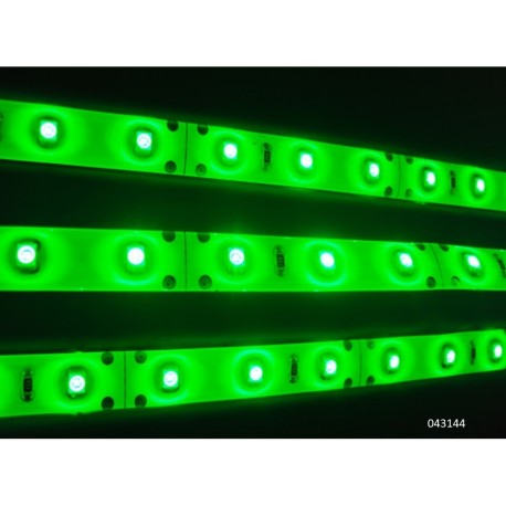 Tira de led adhesiva flexible color verde 60w 12v 14.4w 5m