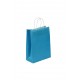 Bolsa de papel con asa rizada azul claro 29x10x22cm