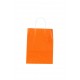 Bolsa de papel con asa rizada naranja 45x15x49cm