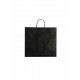Bolsa de papel con asa rizada negro 27x12x37cm