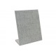 Expositor de pendientes forma L en terciopelo gris 25x20 cm