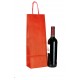 Bolsa de papel asa rizada para botellas rojo 39x14+8.5cm