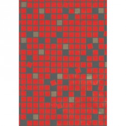 Papel para regalo estampado cuadros fondo rojo 62cm