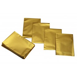 Sobre de plástico oro metalizado 15x10 cm 100 unidades