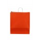 Bolsa de papel con asa rizada naranja 49x44x15cm