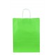 Bolsa de papel asa rizada verde claro 41x32x13cm