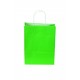 Bolsa de papel asa rizada verde claro 29x22x10cm