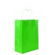 Bolsa de papel asa rizada verde claro 29x22x10cm
