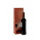 Bolsa de papel con asa cordón para botellas coral 36x13+8.5cm