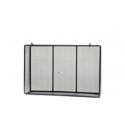 Cesta de acero negra para panel de lamas 23x15x6cm