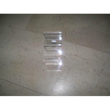 Expositor acrilico transparente en escalera a 3 alturas 20x10 cm