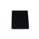 Bandeja expositora para joyeria ranurada en terciopelo negro 18.5x16.5 cm