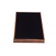 Bandeja expositora de madera para anillos en terciopelo negro 24x35 cm