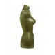 Busto de mujer plástico color marrón verdoso