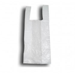 Bolsas de plástico camiseta blanco 40x50cm