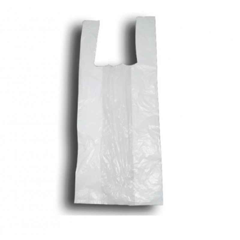 Vamos foso basura Bolsas de plástico tipo camiseta color blanco 40x50cm