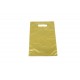 Bolsas de plástico con asa troquelada dorada 25x35cm