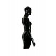 Busto de mujer color negro brillo con cabeza y brazos
