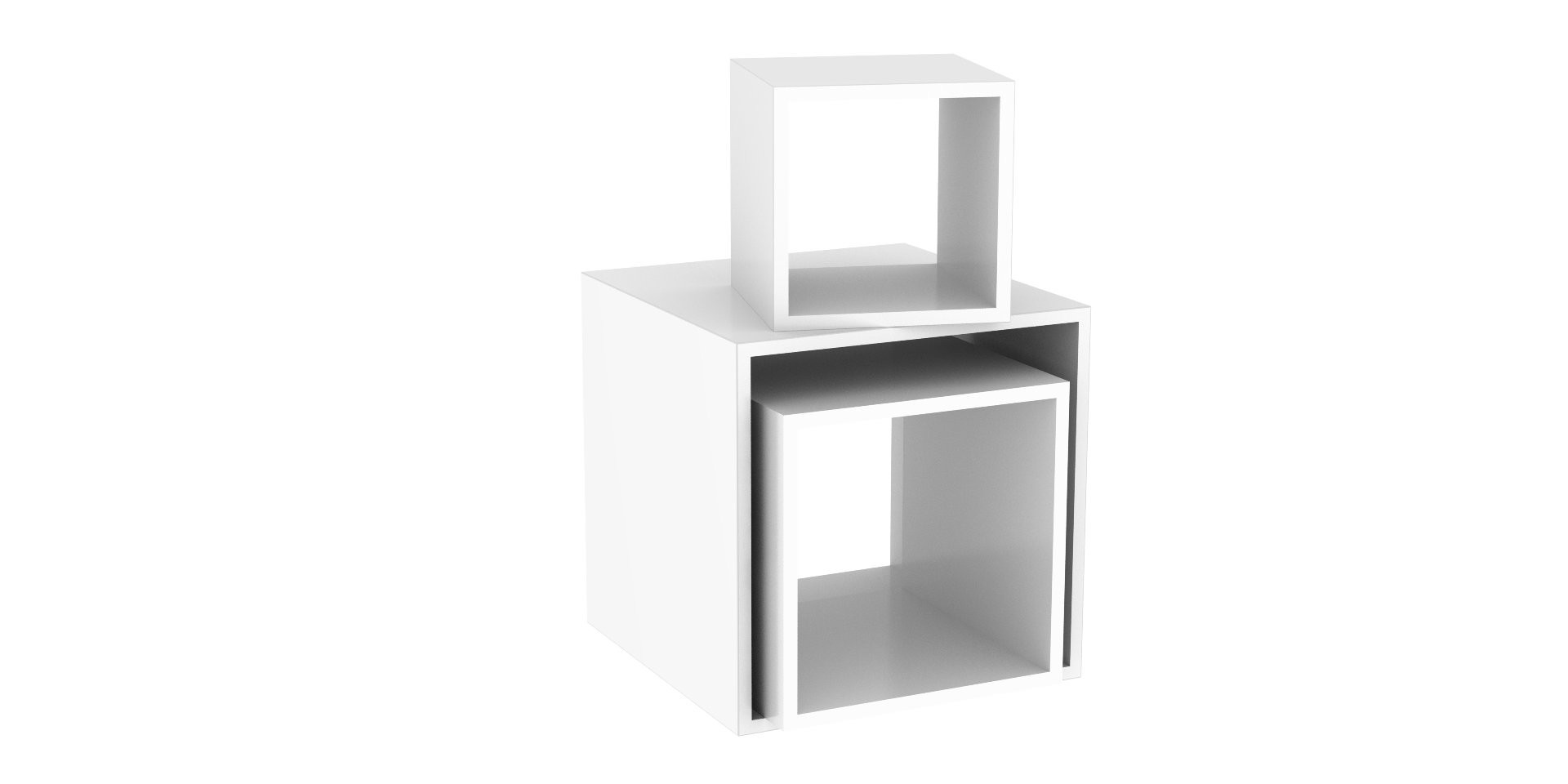 Expositor de 4 estantes blanco con madera abedul 108x44x39 cm