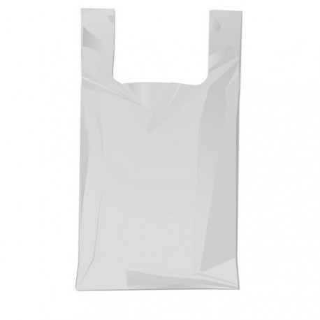 Comprar bolsas de plástico 70% reciclado asa camiseta 42x52