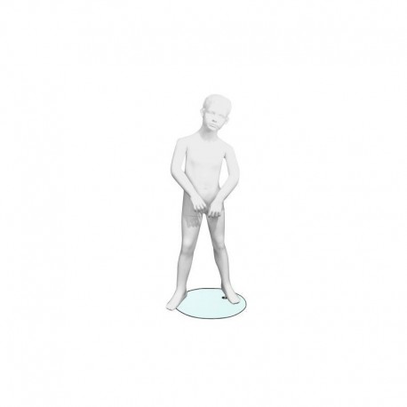 Maniquí infantil esculpido blanco mate Decoratedi