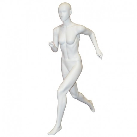 MANIQUÍ DE MUJER DEPORTIVO EN BLANCO MATE