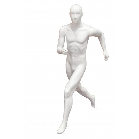 Maniquí de hombre deportivo en blanco mate decoratedi