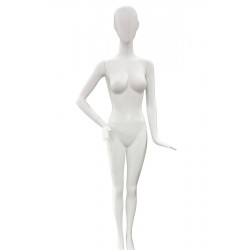 MANIQUÍ DE MUJER COLOR BLANCO MATE ROSTRO ABSTRACTO
