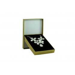Cajita para joyas color dorado rugoso 9.3x13x2.2cm 4uds
