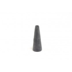 Expositor para anillos forma cono en terciopelo gris oscuro 7.5x2.5 cm
