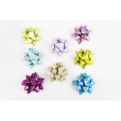 Estrellas para regalos colores metálicos 8x8x4cm