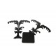 Expositor para pendientes acrílico negro forma palmera 20 cm