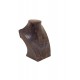 Busto expositor para collares en polipiel veteado marrón 16 cm