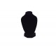 Busto expositor para collares en terciopelo negro 15.5 cm