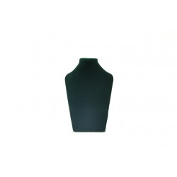 Busto expositor para collares en terciopelo verde oscuro 28 cm