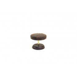 Mesa expositora de joyería en polipiel veteado marrón 7 cm