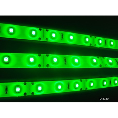 Tira de led adhesiva flexible color verde 60w 12v 14,4 5m