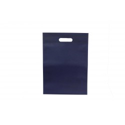 Bolsa de tela asa troquelada azul marino 25x35cm