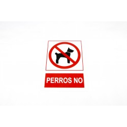 Cartel prohibido perros 21x30cm