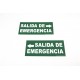CARTEL SALIDA DE EMERGENCIA A LA DERECHA 30X15 CM