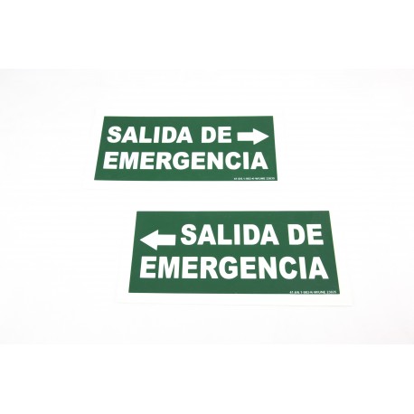 Cartel salida de emergencia a la derecha 30x15cm