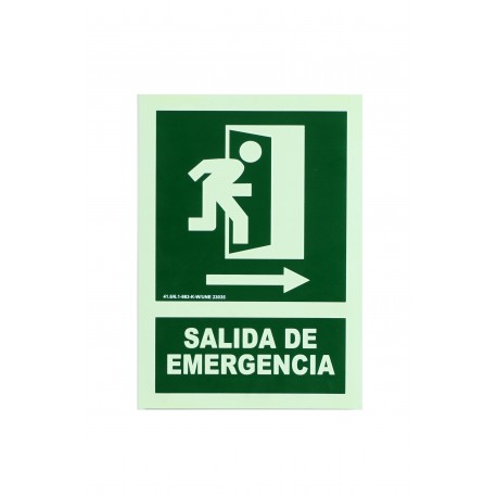 Cartel salida de emergencia 21x30cm