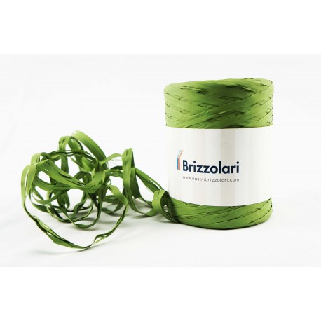 Cinta de rafia para regalos sintética verde oliva 200 metros