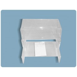 Conjunto expositor de mesas acrilico 3 alturas transparente