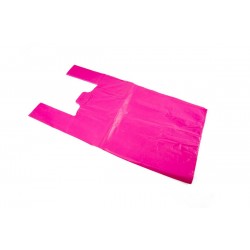 Bolsas de plástico camiseta rosa 40x50cm