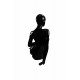 Maniquí de mujer tumbada color negro brillo